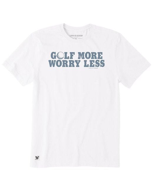 Life Is Good. White Crusher T-Shirt for men
