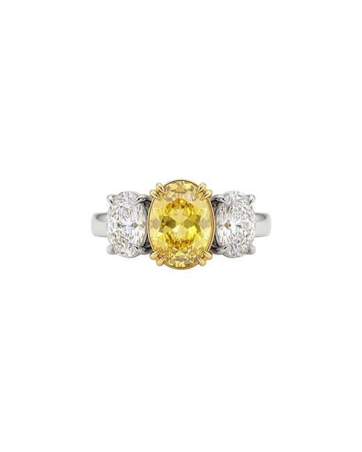 Lab Grown Diamonds White 14K 5.80 Ct. Tw. Lab-Grown Diamond 3 Stone Engagement Ring