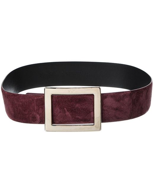 Roger Vivier Black Suede Belt