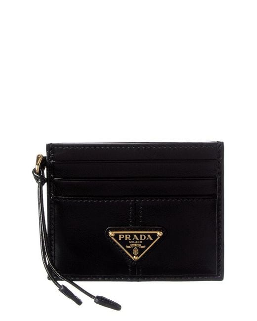 Prada Black Leather Card Holder
