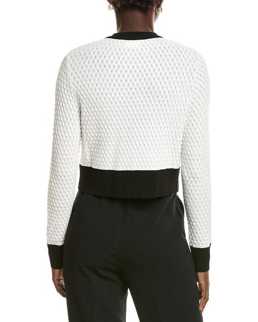 Marc Cain White Contrast Cardigan