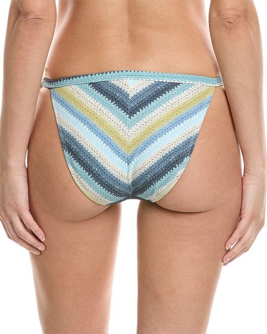 Robin Piccone Blue Lyra Side Tie Bottom
