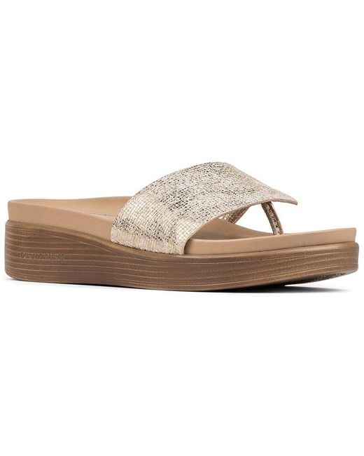 Donald J Pliner White Fifi Leather Footbed Sandal