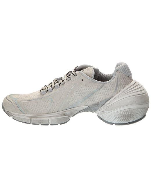 Givenchy White Runner Tk-Mx Suede & Mesh Sneaker for men