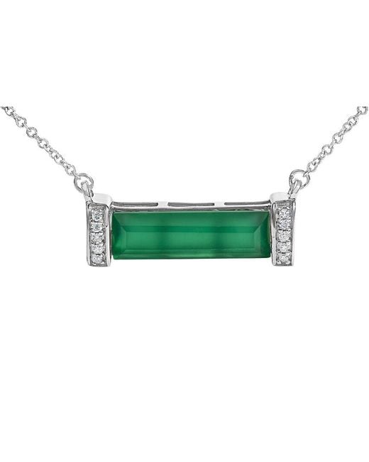 Haus of Brilliance Blue Diamond & Pendant Necklace
