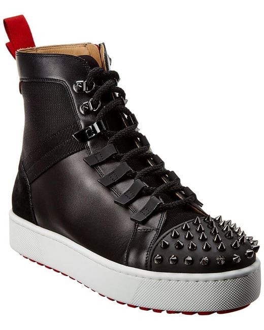 Christian Louboutin Black Smartic Leather Boot for men