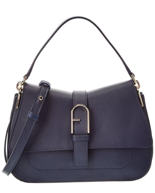 Furla Purple Flow Leather Shoulder Bag