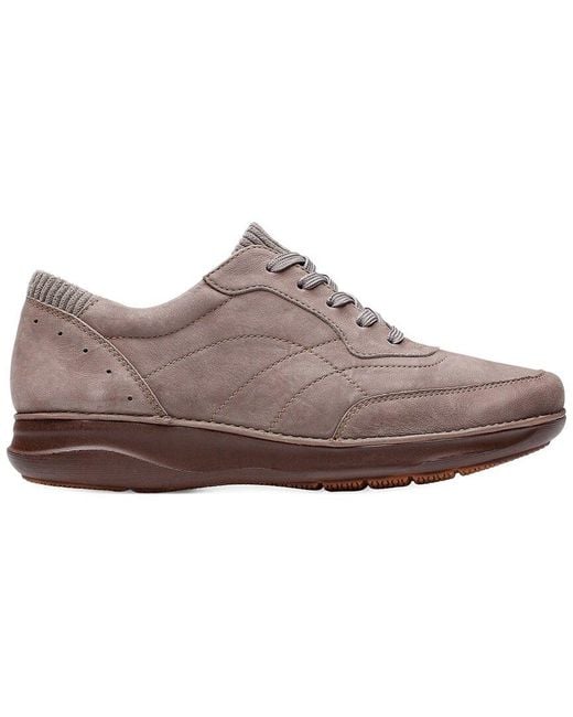 Clarks Brown Appley Tie Leather Shoe