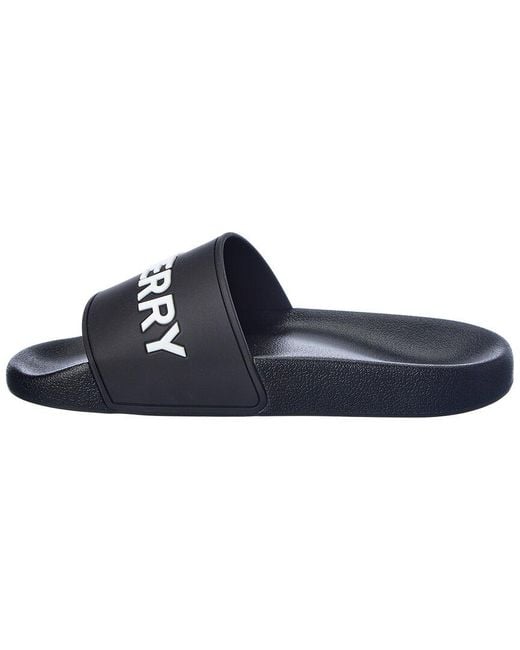 Burberry Blue Logo Rubber Slide