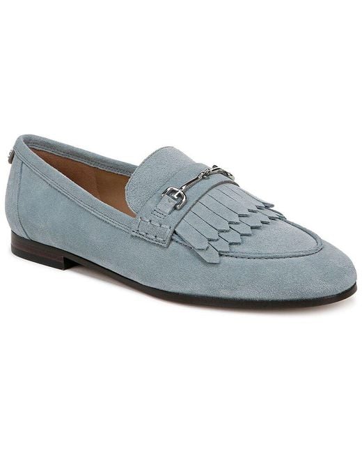 Sam Edelman Blue Lacy Leather Loafer