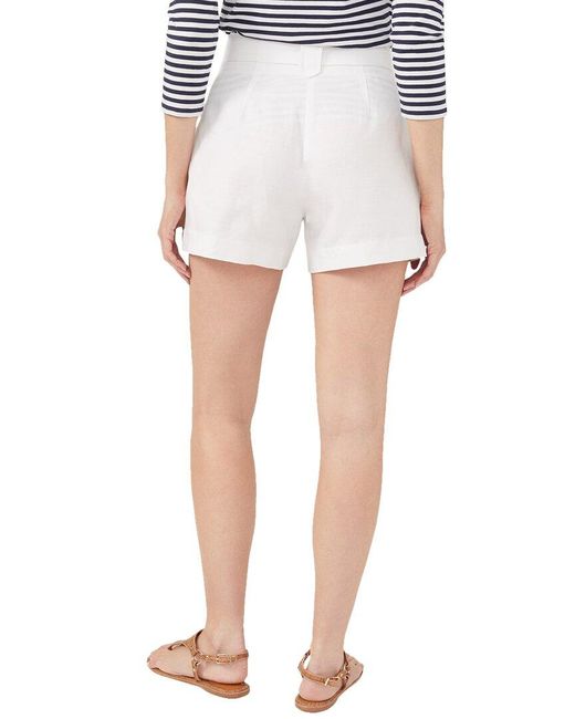 J.McLaughlin White Abbie Linen-Blend Short