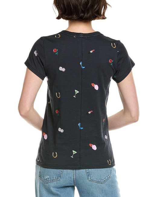 Rag & Bone Blue All Over Rb Patch T-Shirt