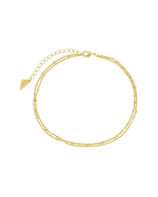Sterling Forever Metallic 14K Plated Alison Anklet
