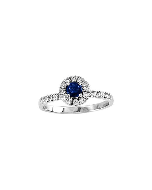 Suzy Levian Blue 14k 0.60 Ct. Tw. Diamond & Sapphire Ring