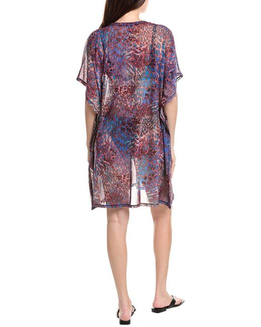 Sea Level Red Hunter Mesh Kaftan Cover-Up