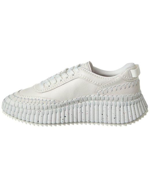 Chloé White Nama Leather Sneaker