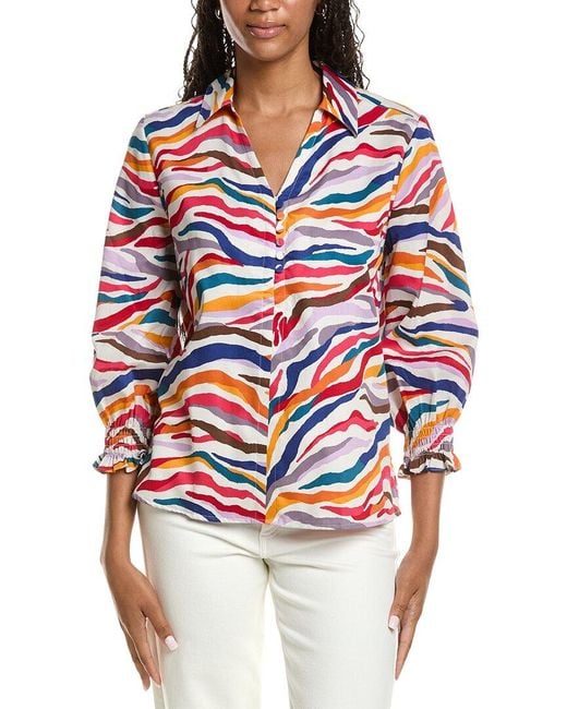 Foxcroft Red Alexis Shirt