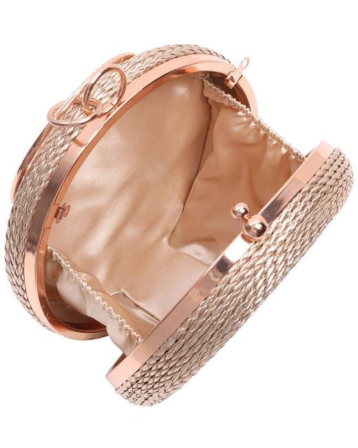 Tiffany & Fred Paris Natural Tiffany And Fred Paris Round Woven Metallic Clutch