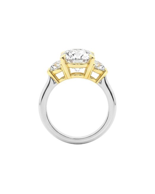 Lab Grown Diamonds White 14K 5.10 Ct. Tw. Lab-Grown Diamond 3 Stone Engagement Ring