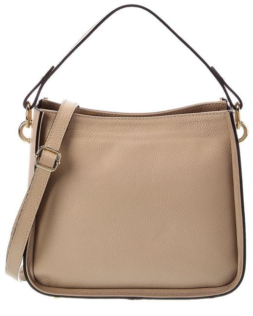 Italian Leather Natural Shoulder Bag Leather Top Handles Bag