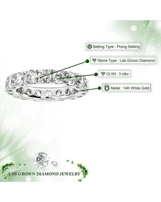Amairah White 14K 3.00 Ct. Tw. Lab-Grown Diamond Wedding Band Ring