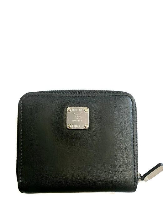 MCM Black Contrast Leather Bifold Wallet