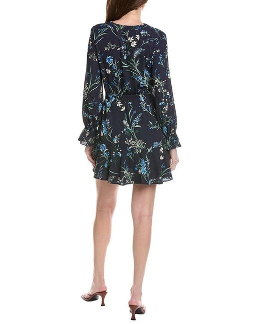 Cece Blue Tie Waist Mini Dress