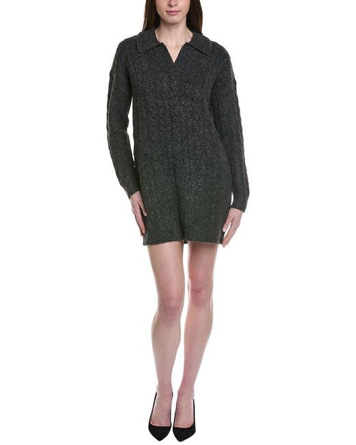 Line & Dot Black Ezra Sweater Dress