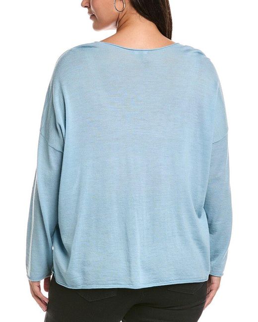 Eileen Fisher Blue Plus Wool Sweater