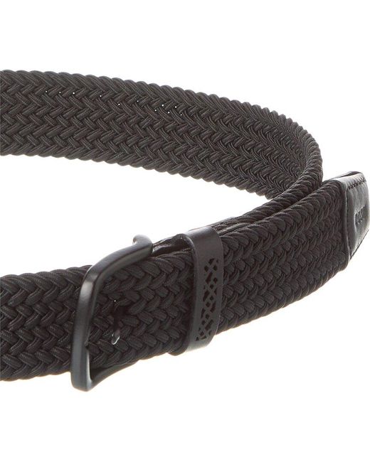 Boss Black Sash Leather-trim Belt for men