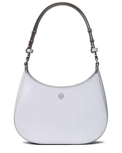 Tory Burch White Emerson Patent Shoulder Bag