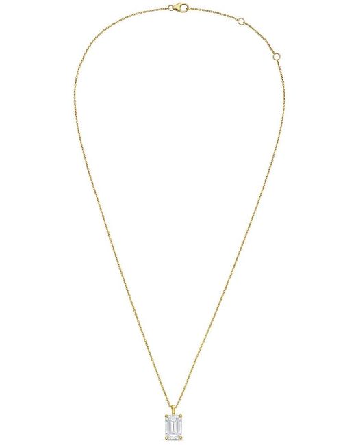 Diana M White 14K 8.00 Ct. Tw. Lab-Grown Diamond Solitaire Pendant