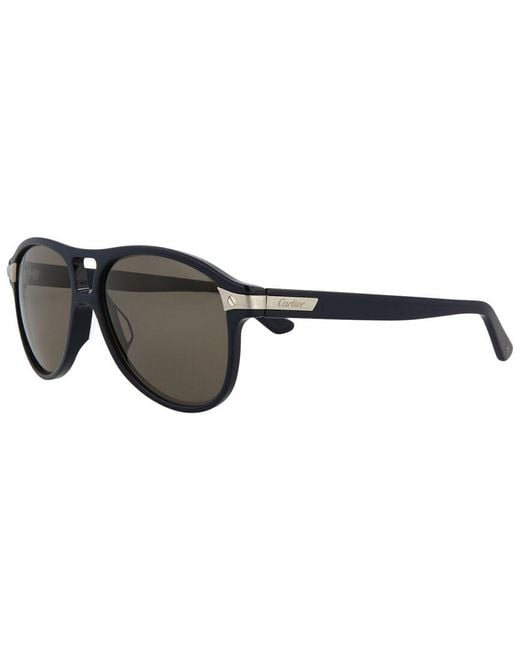 Cartier Brown Unisex Ct0081sa 56mm Sunglasses