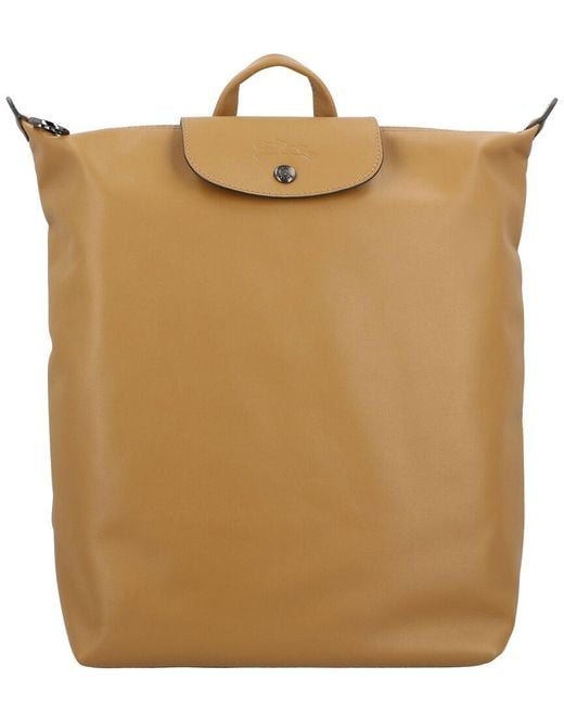 Longchamp Brown Le Pliage Xtra Medium Leather Backpack