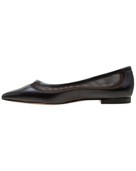 Linea Paolo Black Novah Leather Flat