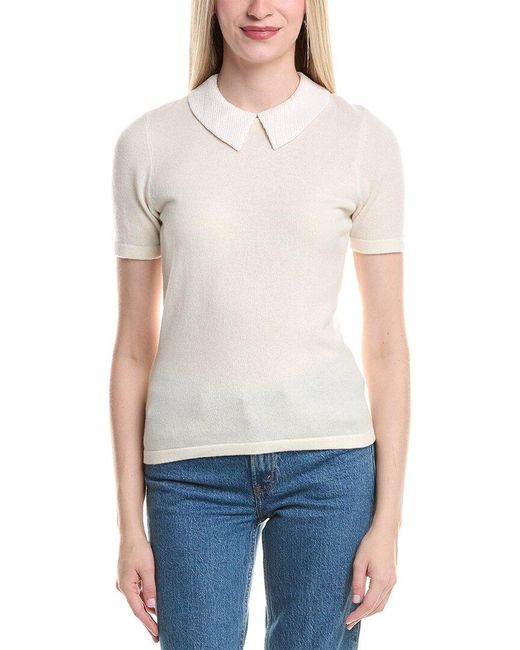 J.McLaughlin White Lucy Cashmere Sweater