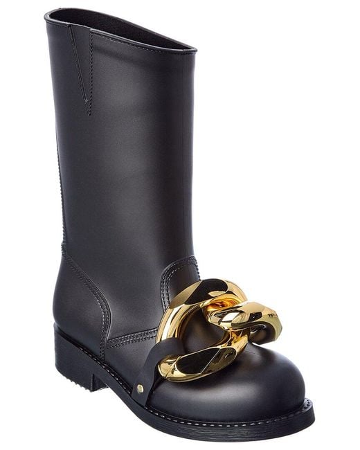 J.W. Anderson Black Chain Rubber Boot