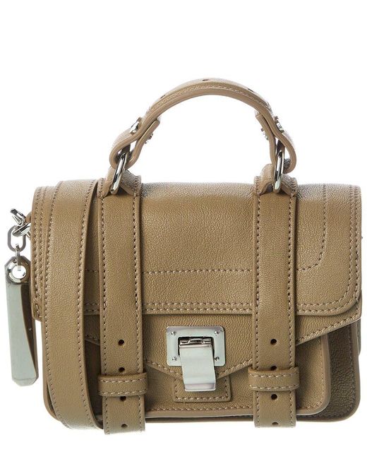 Proenza Schouler Metallic Ps1 Micro Leather Shoulder Bag