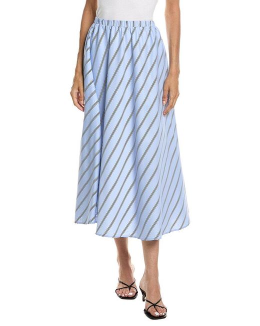 To My Lovers Blue Stripe Maxi Skirt