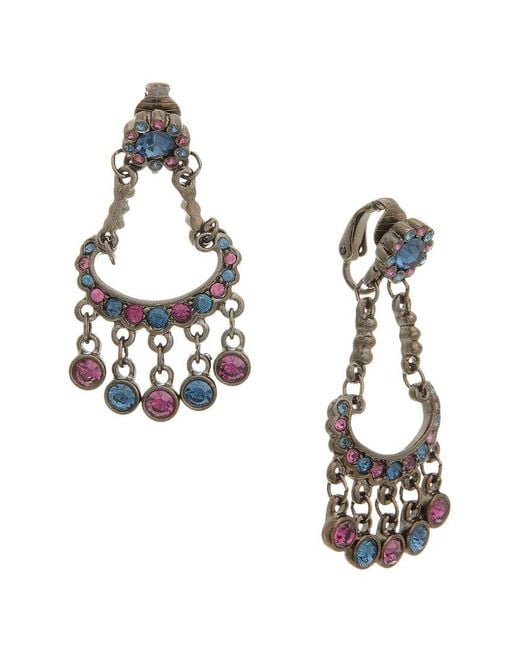 Kenneth Jay Lane Metallic Dangle Earrings