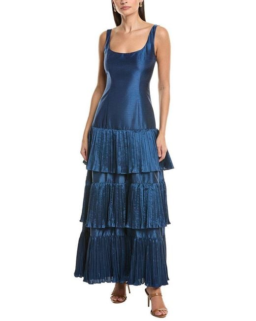 princess polly baby blue dress Cobalt Pleated Gown