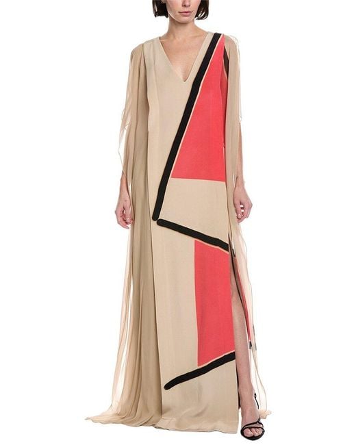 Akris Red Silk Maxi Dress