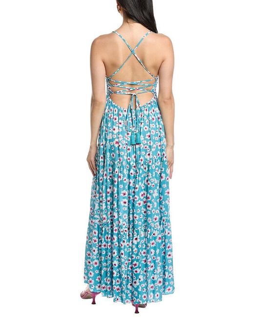 Tiare Hawaii Blue Kailani Maxi Dress