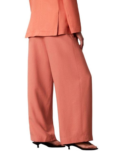 Calvin Klein Pink Textured Soft Tailored Pant
