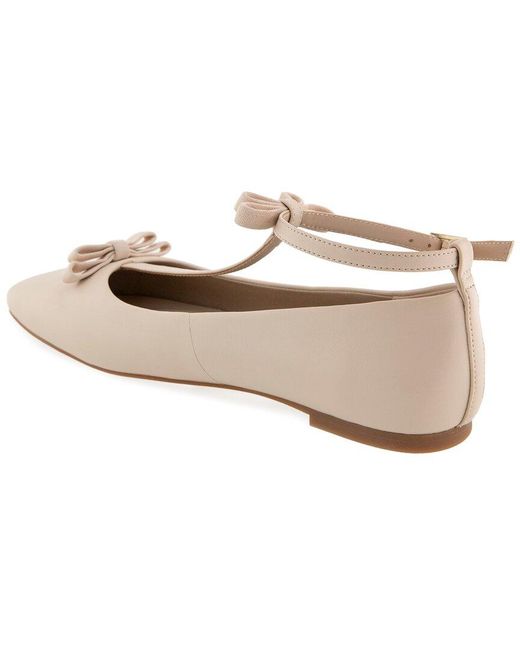 Kenneth Cole Natural Juliet Leather Flat