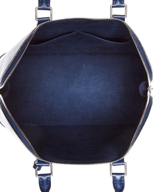 LOUIS VUITTON LV Alma Hand Bag Epi Leather Blue Gold France M52145 88YB717