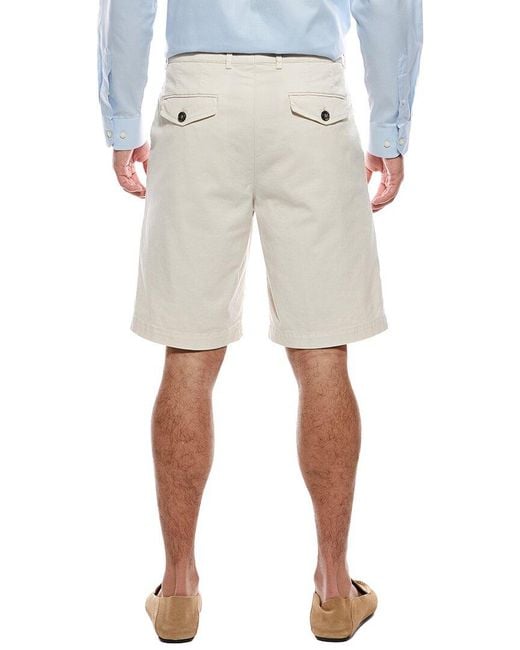 Brunello Cucinelli White Chino Short for men