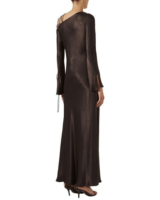Shona Joy Black Nora Lace Detail Maxi Dress