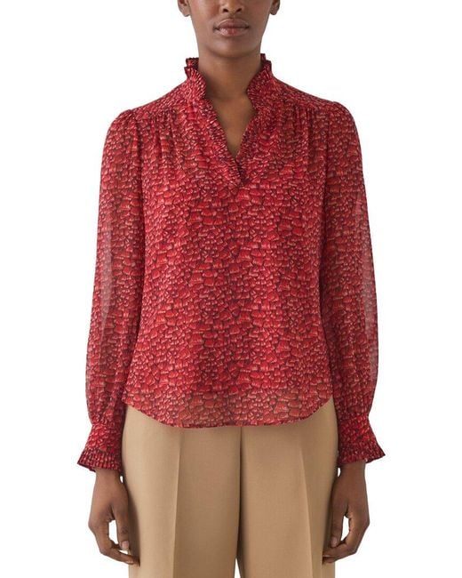 L.K.Bennett Red Suzette Blouse