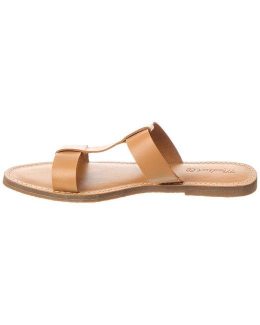 Madewell White T-strap Leather Sandal